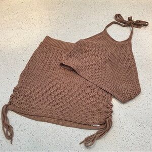 Swimsuit cover up set skirt and top